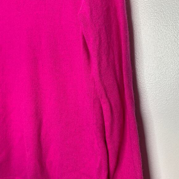 J Crew Mercantile women's hot pink wool blend crew neck sweater Medium - Picture 9 of 9